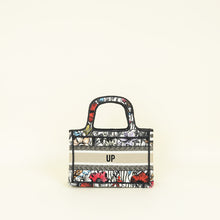 Christian Dior Multicolor Mille Fleurs Embroidery Mini Book Tote Bag W/ UP Initial