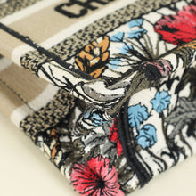 Christian Dior Multicolor Mille Fleurs Embroidery Mini Book Tote Bag W/ UP Initial