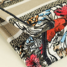 Christian Dior Multicolor Mille Fleurs Embroidery Mini Book Tote Bag W/ UP Initial