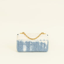 Christian Dior Blue Tie-Dye Denim Macrocannage Caro Medium Shoulder Bag