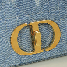 Christian Dior Blue Tie-Dye Denim Macrocannage Caro Medium Shoulder Bag