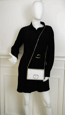 Christian Dior Champaign 30 Montaigne Microcannge 2 Way Chain Pouch