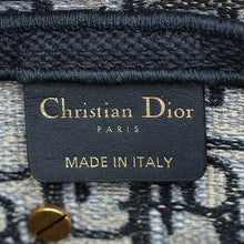 Christian Dior Navy Blue Oblique Saddle Medium Bag