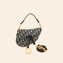 Christian Dior Navy Blue Mini Saddle Bag w/Strap