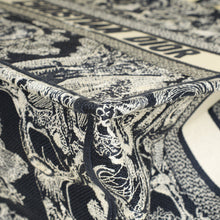 Christian Dior Bicolor Toile De Jouy Reverse Embroidered Book Medium Tote Bag