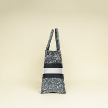 Christian Dior Tricolor "Around the World" Embroidered Book Medium Tote Bag