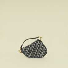Christian Dior Navy Blue Oblique Saddle Mini Bag W/ Strap