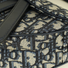 Christian Dior Navy Blue Oblique Saddle Mini Bag W/ Strap