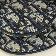 Christian Dior Navy Blue Oblique Saddle Mini Bag W/ Strap