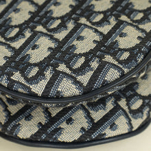Christian Dior Navy Blue Oblique Saddle Mini Bag W/ Strap