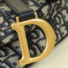 Christian Dior Navy Blue Oblique Saddle Mini Bag W/ Strap