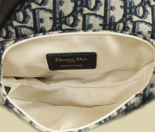 Christian Dior Navy Blue Oblique Saddle Mini Bag W/ Strap