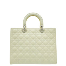 Christian Dior White Lady Dior Large Bag
