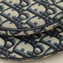 Christian Dior Navy Blue Oblique Saddle Medium Bag