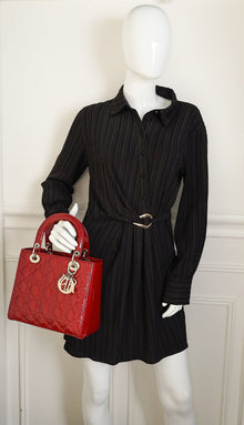 Christian Dior Red Lady Dior Medium Bag