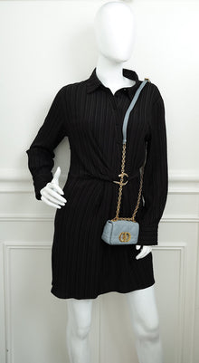 Christian Dior Blue Cannage Micro Caro Bag