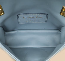 Christian Dior Blue Cannage Micro Caro Bag