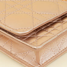 Christian Dior Iridescent Metallic Pink Caro Pouch with Chain