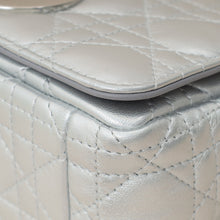 Christian Dior Metallic Silver Small Dior Caro Bag