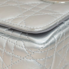 Christian Dior Metallic Silver Small Dior Caro Bag