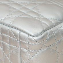 Christian Dior Metallic Silver Small Dior Caro Bag