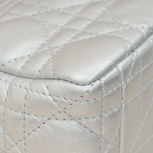Christian Dior Metallic Silver Small Dior Caro Bag