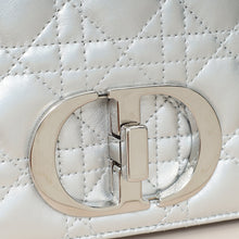 Christian Dior Metallic Silver Small Dior Caro Bag