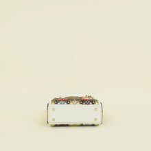Christian Dior Off White Beaded Cannage Chain Mini Lady Dior Bag