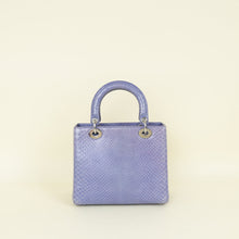 Christian Dior Purple Python Lady Dior Medium Bag