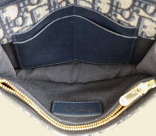 Christian Dior Navy Blue 30 Montaigne Oblique 2 Way Chain Pouch