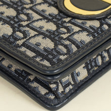 Christian Dior Navy Blue 30 Montaigne Oblique 2 Way Chain Pouch