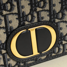 Christian Dior Navy Blue 30 Montaigne Oblique 2 Way Chain Pouch