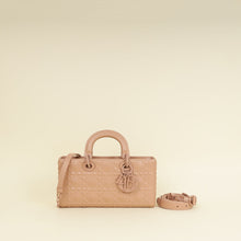 Christian Dior Rose De Vents Lady Dior D-Joy Cannage Diamond Medium Bag