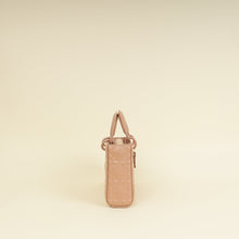Christian Dior Rose De Vents Lady Dior D-Joy Cannage Diamond Medium Bag