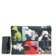 Christian Dior Black Multicolor Large Zip Pouch
