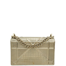 Christian Dior Metallic Champaign Micro Cannage Diorama Small Shoulder Bag