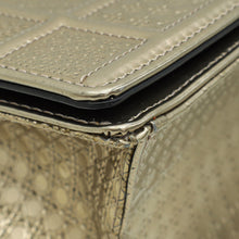 Christian Dior Metallic Champaign Micro Cannage Diorama Small Shoulder Bag