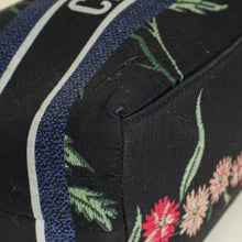 Christian Dior Black Multicolor Petites Fleurs Print Diortravel Nomad Medium Pouch