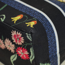 Christian Dior Black Multicolor Petites Fleurs Print Diortravel Nomad Medium Pouch