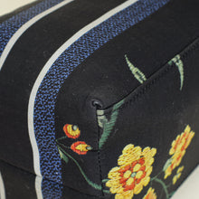 Christian Dior Black Multicolor Petites Fleurs Print Diortravel Nomad Medium Pouch