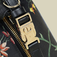 Christian Dior Black Multicolor Petites Fleurs Print Diortravel Nomad Medium Pouch