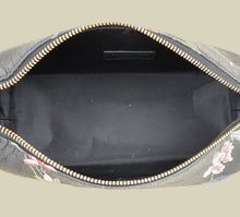 Christian Dior Black Multicolor Petites Fleurs Print Diortravel Nomad Medium Pouch