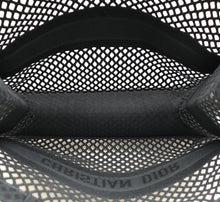 Christian Dior Black Mesh Embroidered Large Book Tote Large Bag
