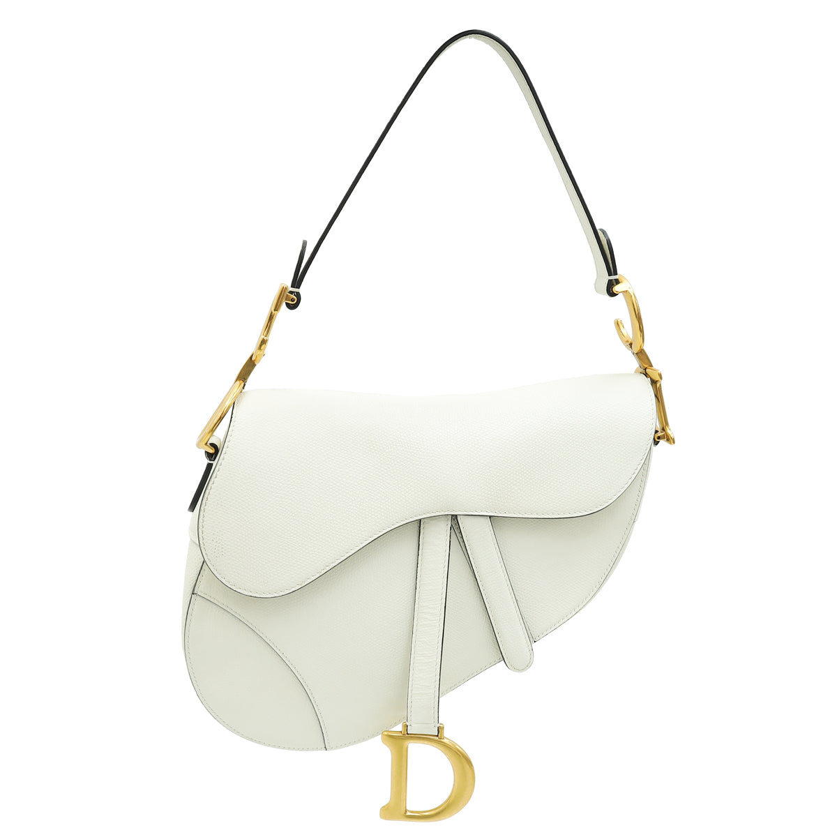 Christian Dior White Saddle Medium Bag