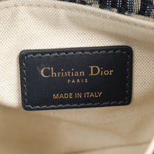 Christian Dior Navy Blue Oblique Mini Saddle With Medallion Strap