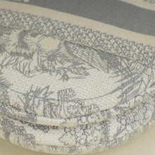 Christian Dior Bicolor Toile De Jouy Saddle Medium Bag W/ MKF Initial