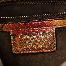 Christian Dior Multicolor Saddle Python Medium Bag