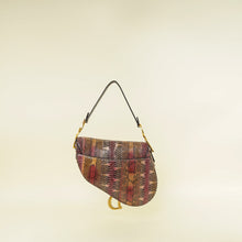 Christian Dior Multicolor Saddle Python Medium Bag