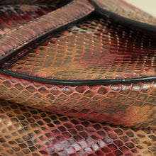 Christian Dior Multicolor Saddle Python Medium Bag