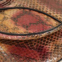Christian Dior Multicolor Saddle Python Medium Bag